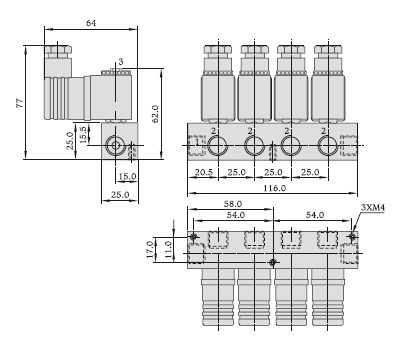 Gang Solenoid Valve